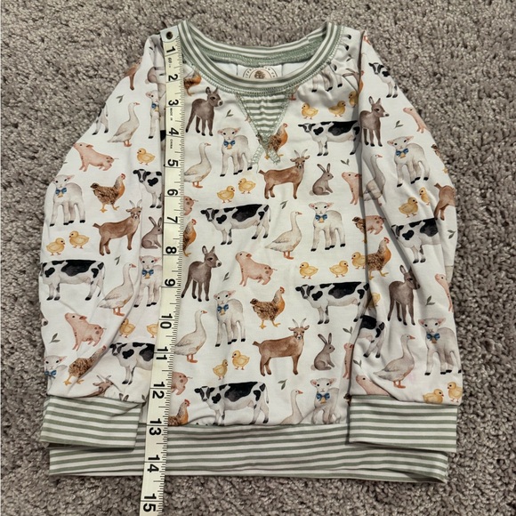 Kids Farm Animal Print Sweatshirt - Picture 3 of 3